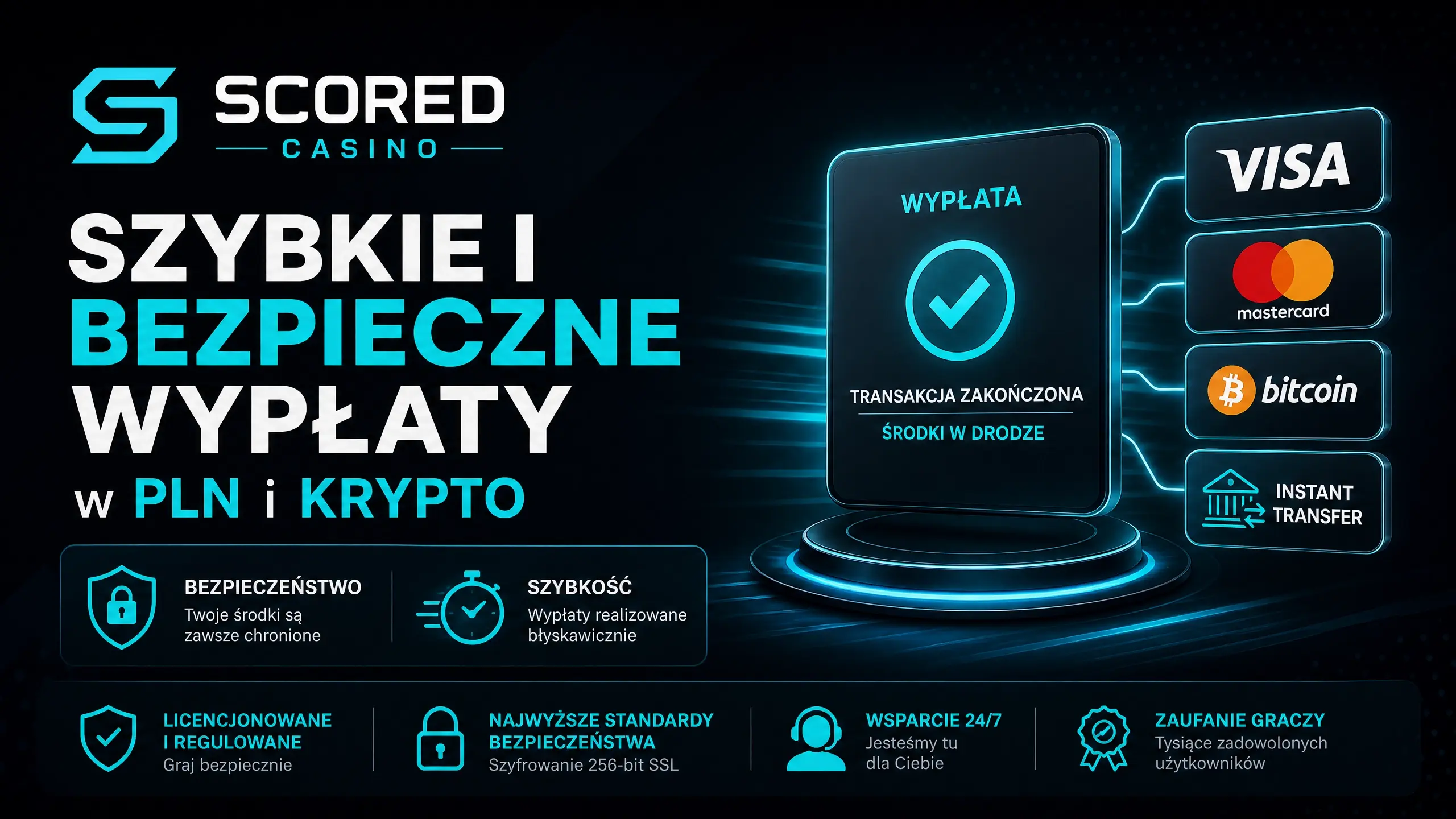 Wypłaty w Scored Casino BLIK USDT krypto